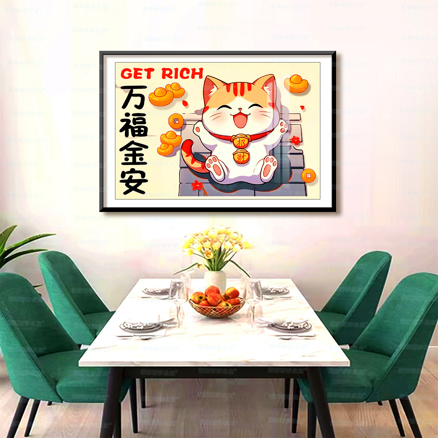 [Algodón importado] Mona Lisa Real bordado cruzado Wanfu Jin 'an nueva versión encantadora decoración de dibujos animados bordado a mano image 10