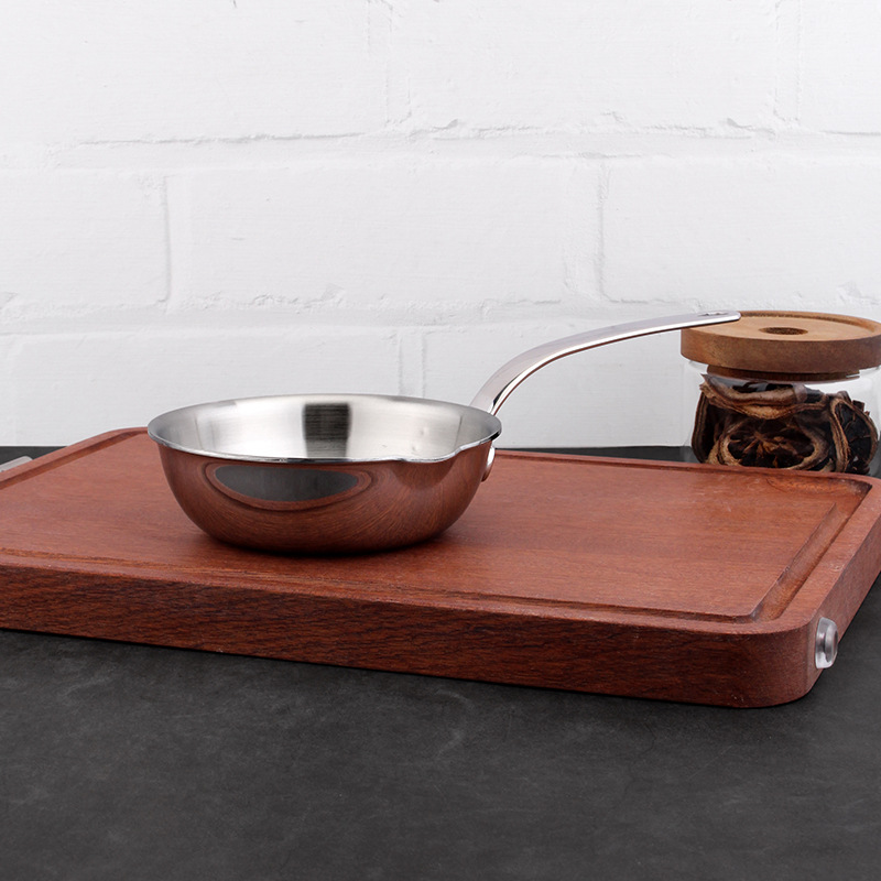 Julia mini sartén ins mini sartén de huevos 18 / 10 acero inoxidable crema caliente de salsa de frito 12cm