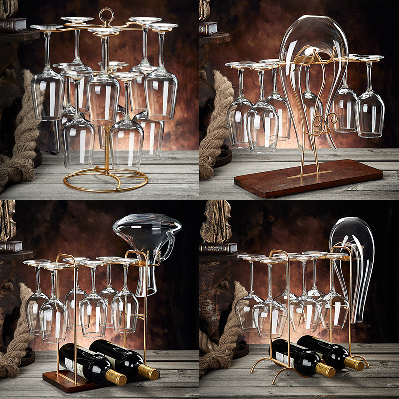 Wine glass rack upside down home decoration goblet hanging wine cabinet display rack creative wine rack suit