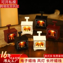 跨境娃娃屋复古氛围小壁炉摆件Dollhouse家具造型灯迷你LED小夜灯