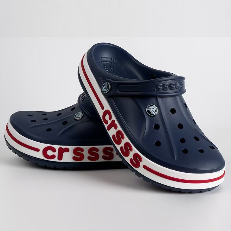 夏の新しい Cro 男性と女性の水玉模様のレースの下駄アウトドアスポーツとレジャービーチ包頭中空サンダル|undefined