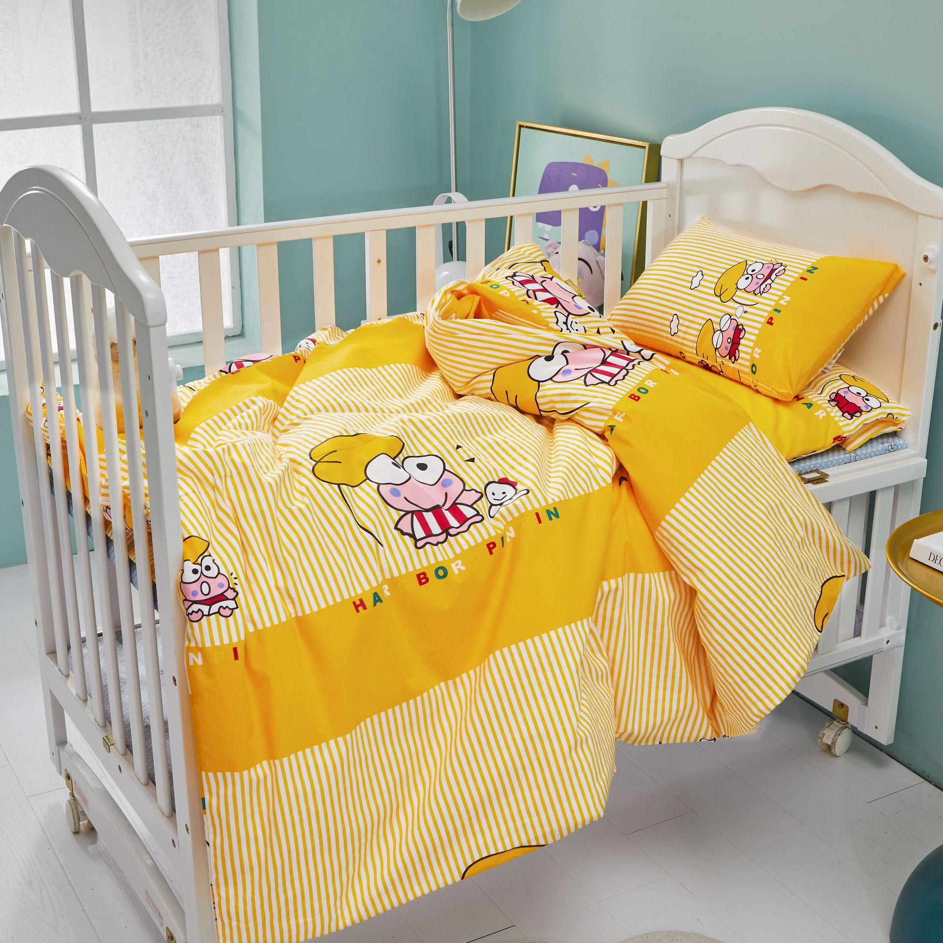 Kindergarten Quilt Three-piece Children's Quilt Cover Baby's Garden Cotton Cotton Bedding Six-piece Mattress Mattress List