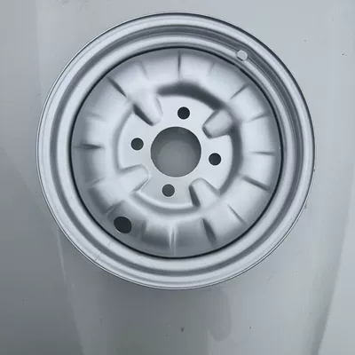 Electric tricycle rear wheel steel wheel hub steel ring plate wheel 4.00/3.00/3.75/3.50-12 thickened wheel (Motorcycle wheel hub) - 400-12-ordinary-rear-wheel-silver-26