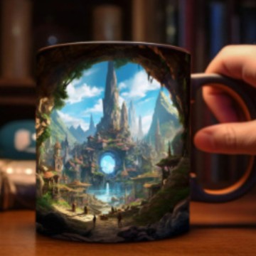 Taza multiusos del diseño creativo del espacio de la nueva Taza de cerámica transfronteriza de la estantería 3D