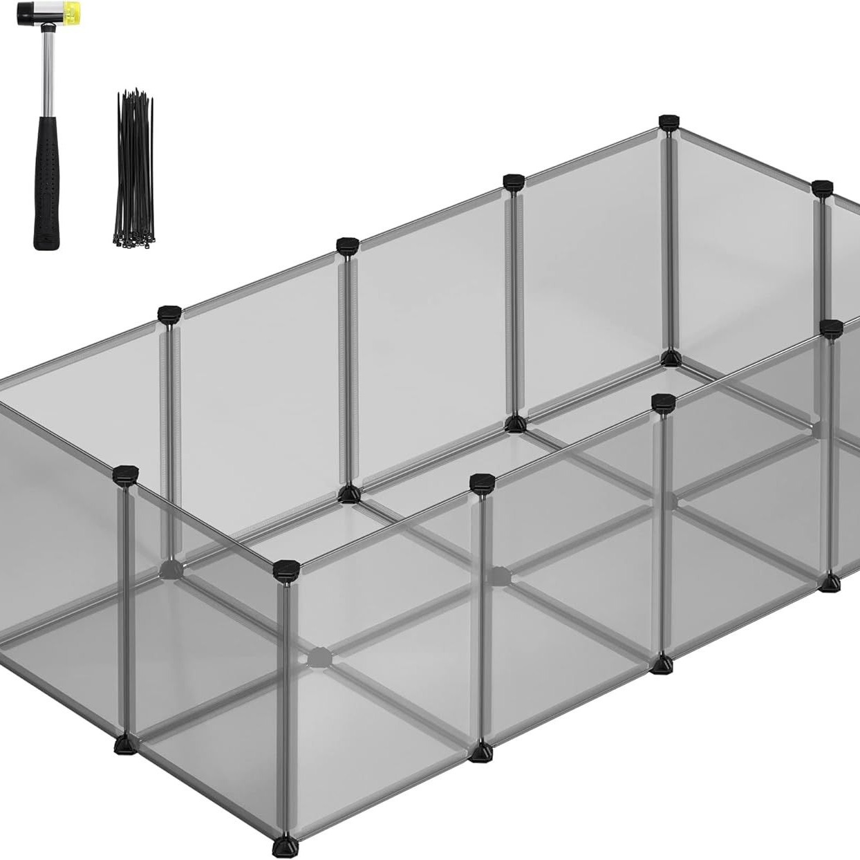 厂家供应宠物围栏笼子宠物围栏塑料户外宠物猫窝易安装小包装