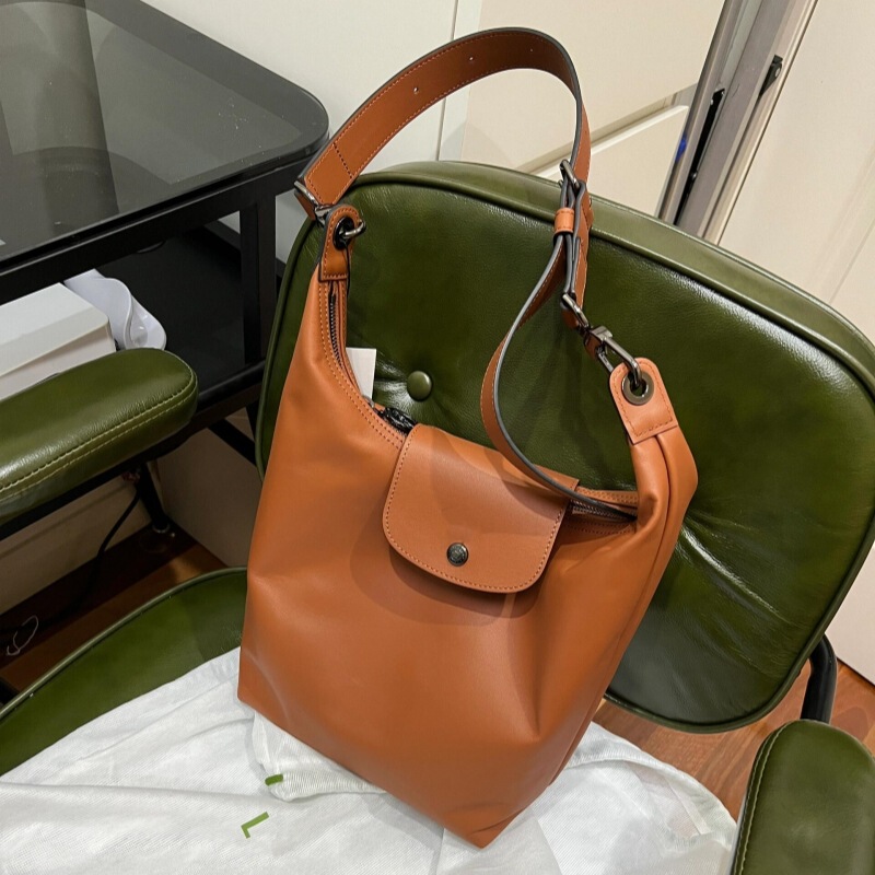 2025 New Longchamp Vertical Hobo Bag for Women, Large Capacity Versatile Tote Bag, Shoulder Bag, Handbag