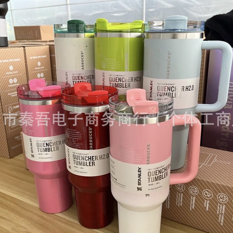 New Cross-Border Stanley Stanley40Oz Handle Car Ice Cup Pearlescent Joint Model to Keep Cold