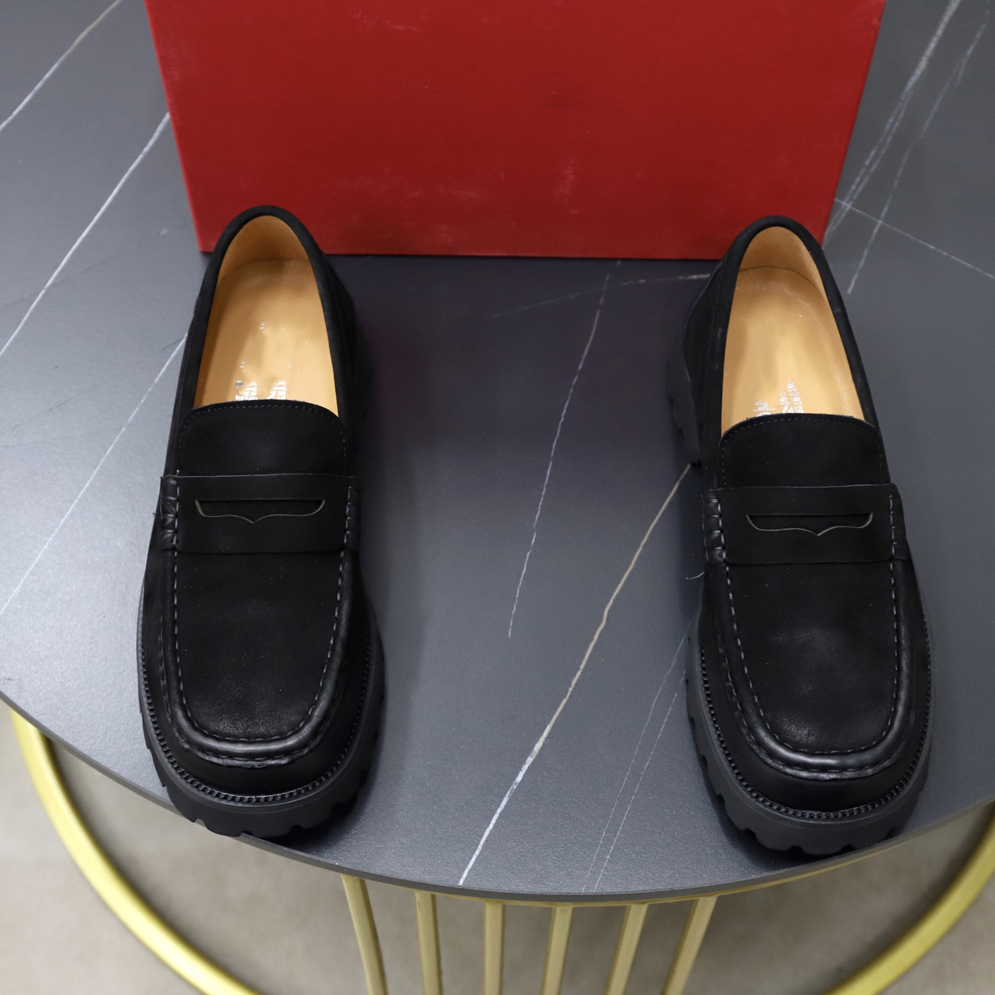 Quality Shoes Spring Summer New Retro Old Money Style Loafers Big Toe Brown Suede Shoes Men_vogvips.com