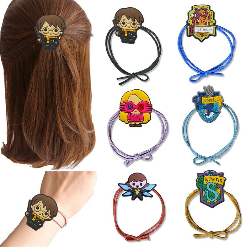 Korean Style Simple Harry Potter Headwear Hair Ring Hair Rope Hair Rope Hipe Sound Not to Hit Hair Small Rubber Tendons Multicolor Knot Hair Ring