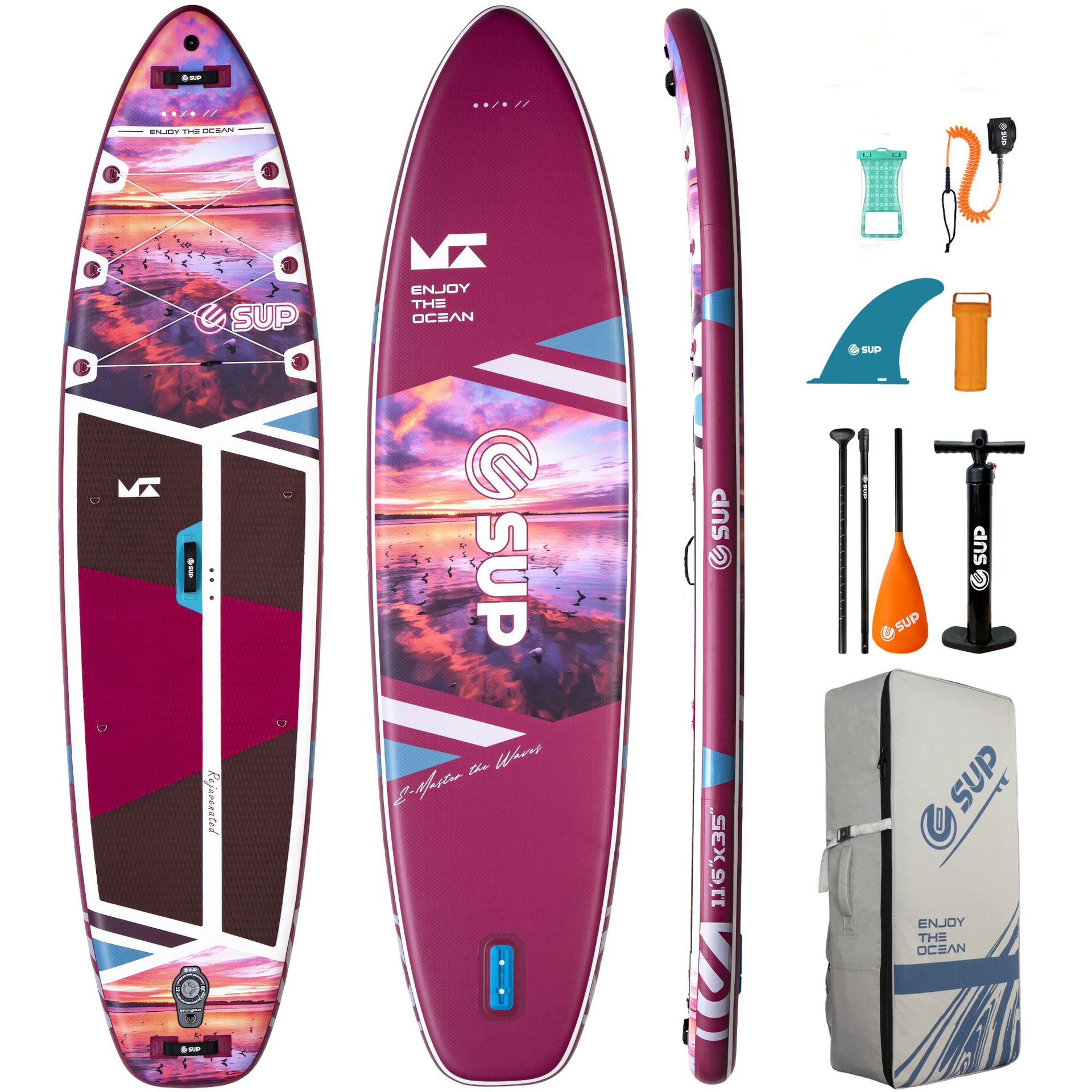 SUP-доска ESUP надувная красная