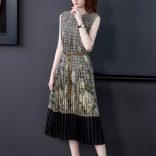 桑蚕丝连衣裙女秋季2024新款气质洋气妈妈宽松长裙子