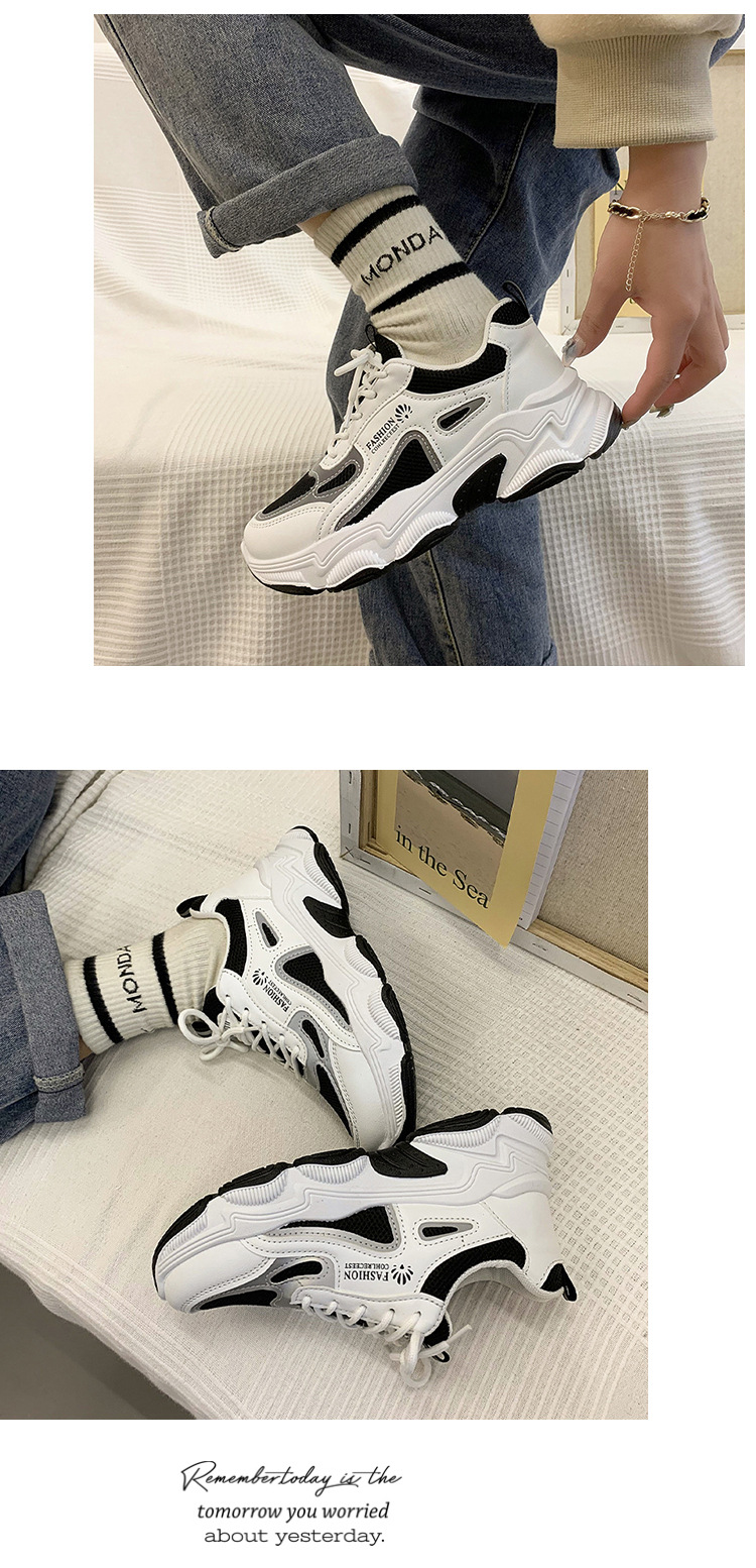 Damen Sneaker Mit Dicker Sohle Trendige Freizeitschuhe Herbst Winter_voghion.com