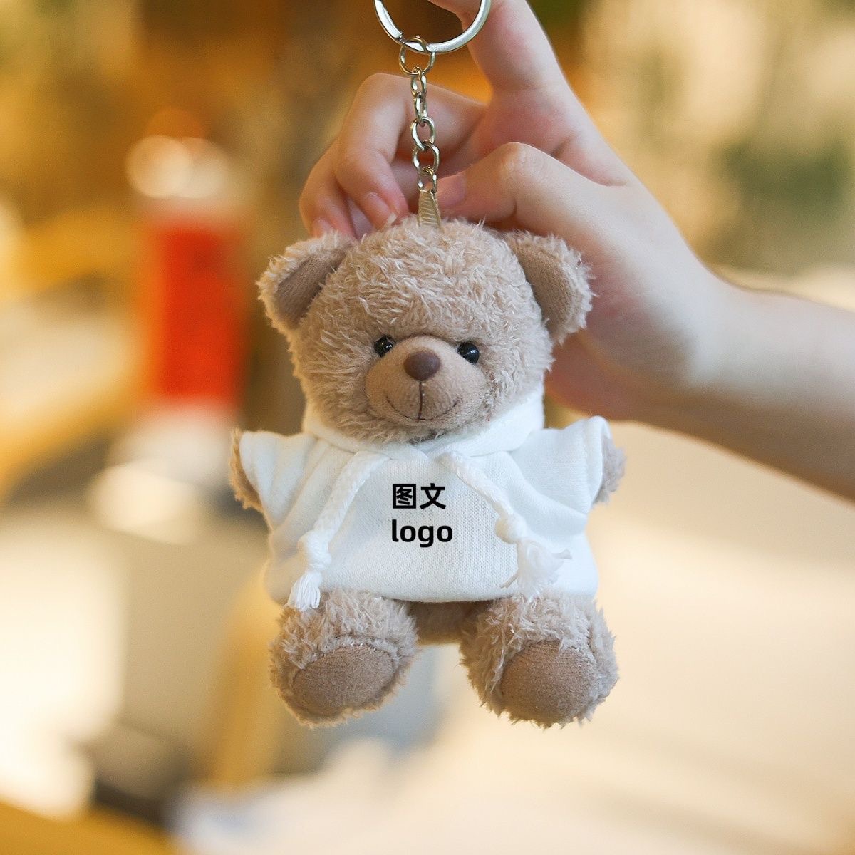 Suéter osos muñecos bolsos colgantes bolsos llaveros muñecas juguetes de peluche regalos de actividad logotipo imprimible