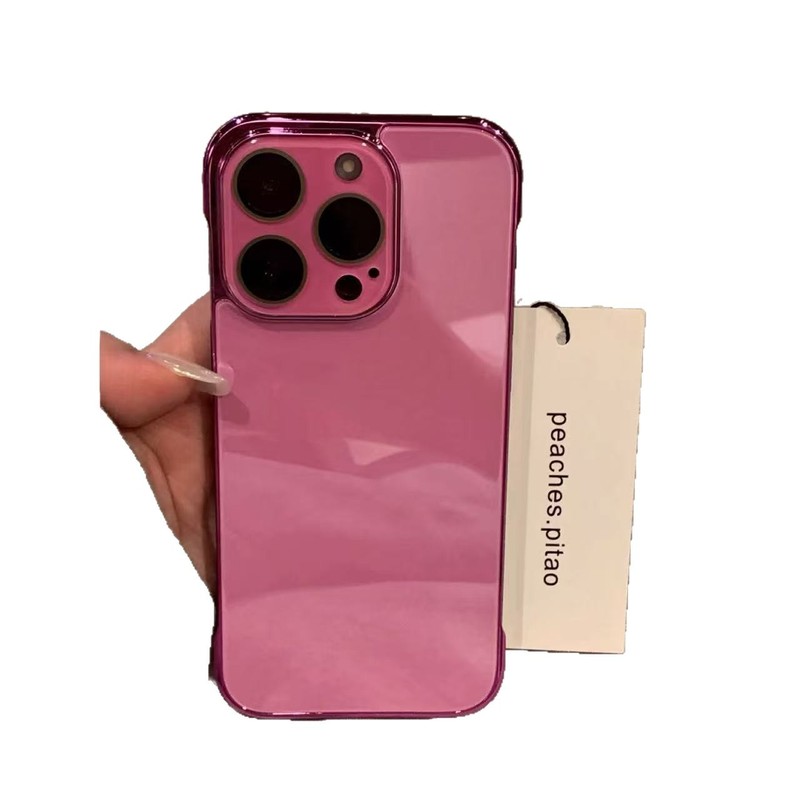 简约ins纯色玻璃无边框镜头膜适用iPhone16promax苹果15手机壳14|undefined
