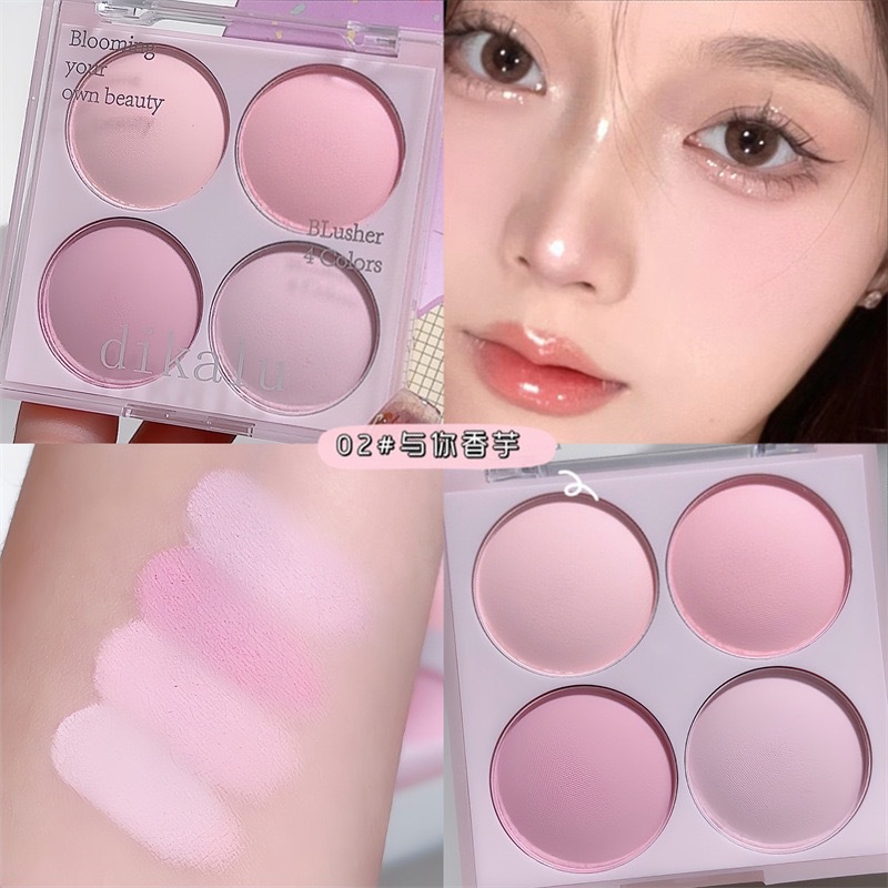 DIKALU Rosa crema melón helado de cuatro colores rubor de baja saturación expansión mate Rosa melocotón desnudo