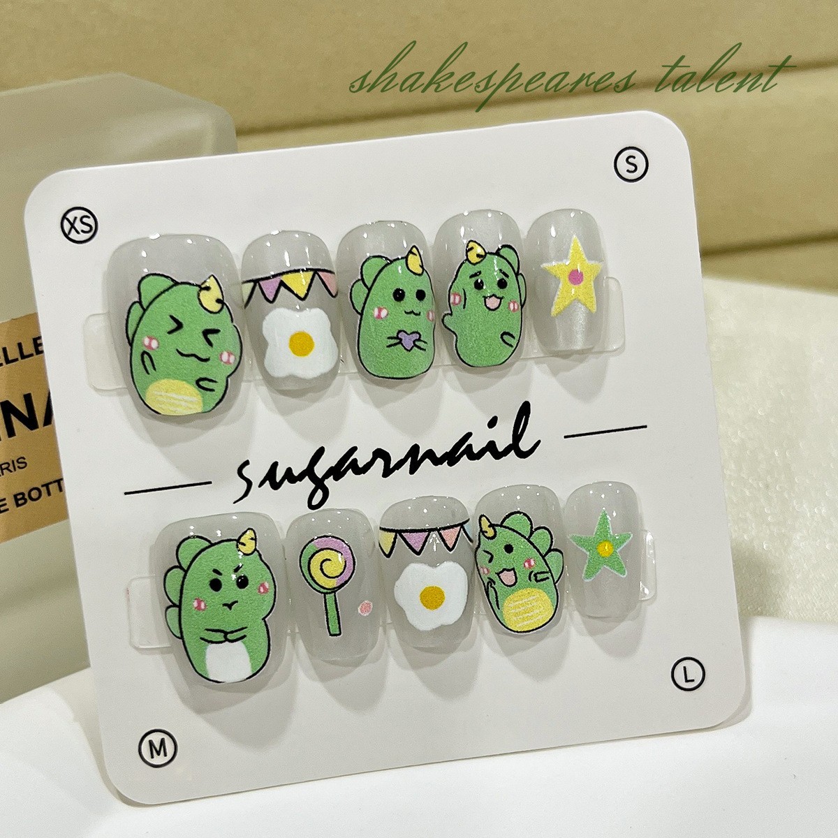 Manicure nuevo cristal ojo de gato usar uñas de alta calidad manuales manicure piezas de 10 piezas empaquetadas decodificación usar uñas al por mayor