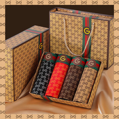 New GD Men's Underwear Wholesale, Large G Underwear, GDAD Boxed Pure Cotton Straight Leg Red Print Shorts