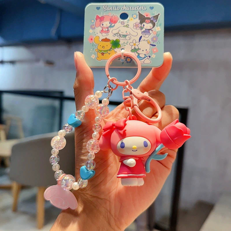 Плюшевый брелок Sanrio Hello Kitty, оригинал, мягкая подвеска 11×7.5 см, коллекционный талисман