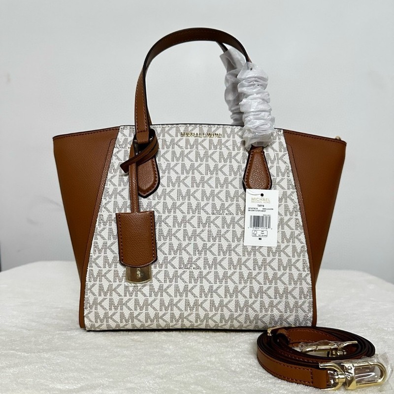 Mk Taryn Small Convertible Top Zipper Handbag Women's Small Commuter Tote Messenger Bag