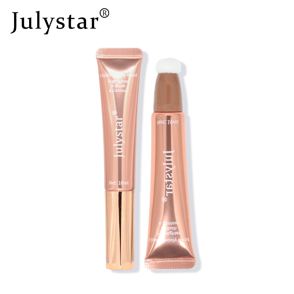 Cross-border liquid blush Highlighter contouring pen Pearlescent fine Shimmering matte beauty stick Natural brightening cushion Blush stick undefined