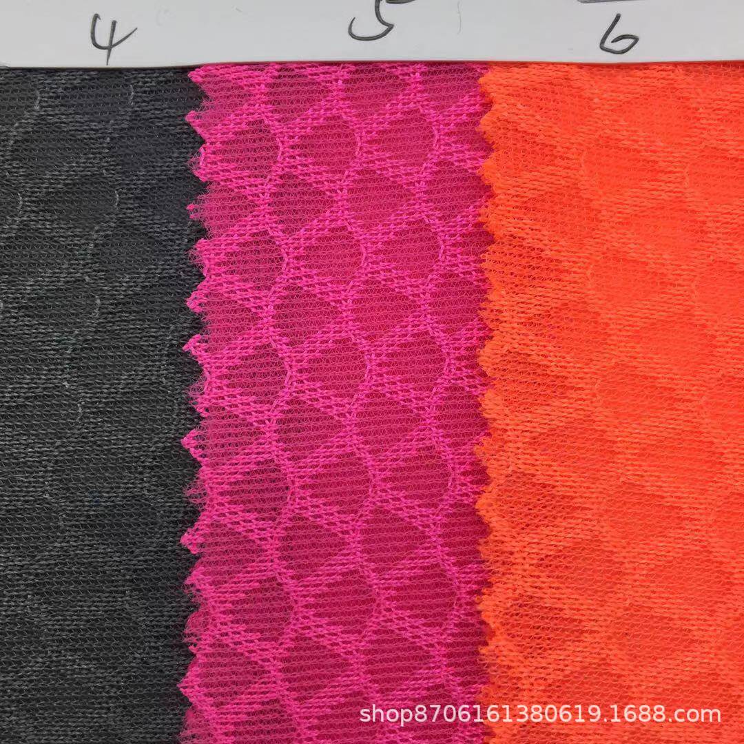 厂家直销钻石纹三明治网布透气柔软编织三层网布鞋材箱包玩具面料