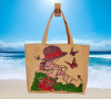 Cartoon shopping bag, shoulder bag for leisure, capacious one-shoulder bag