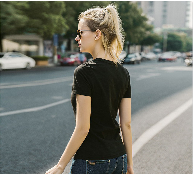 Gildan GILDAN76000L Women's Shrink Waist Cotton Short-sleeved T-shirt Class Clothes Advertising Shirt Printing