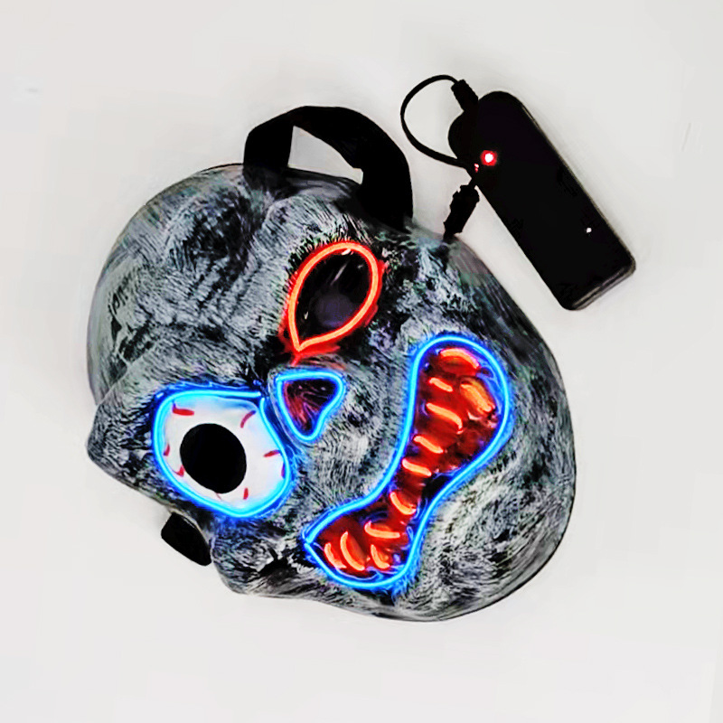 EL brillante ojo fantasma máscara de cabeza Amazon Comercio exterior Venta caliente estilo fábrica Halloween divertido horror apoyos