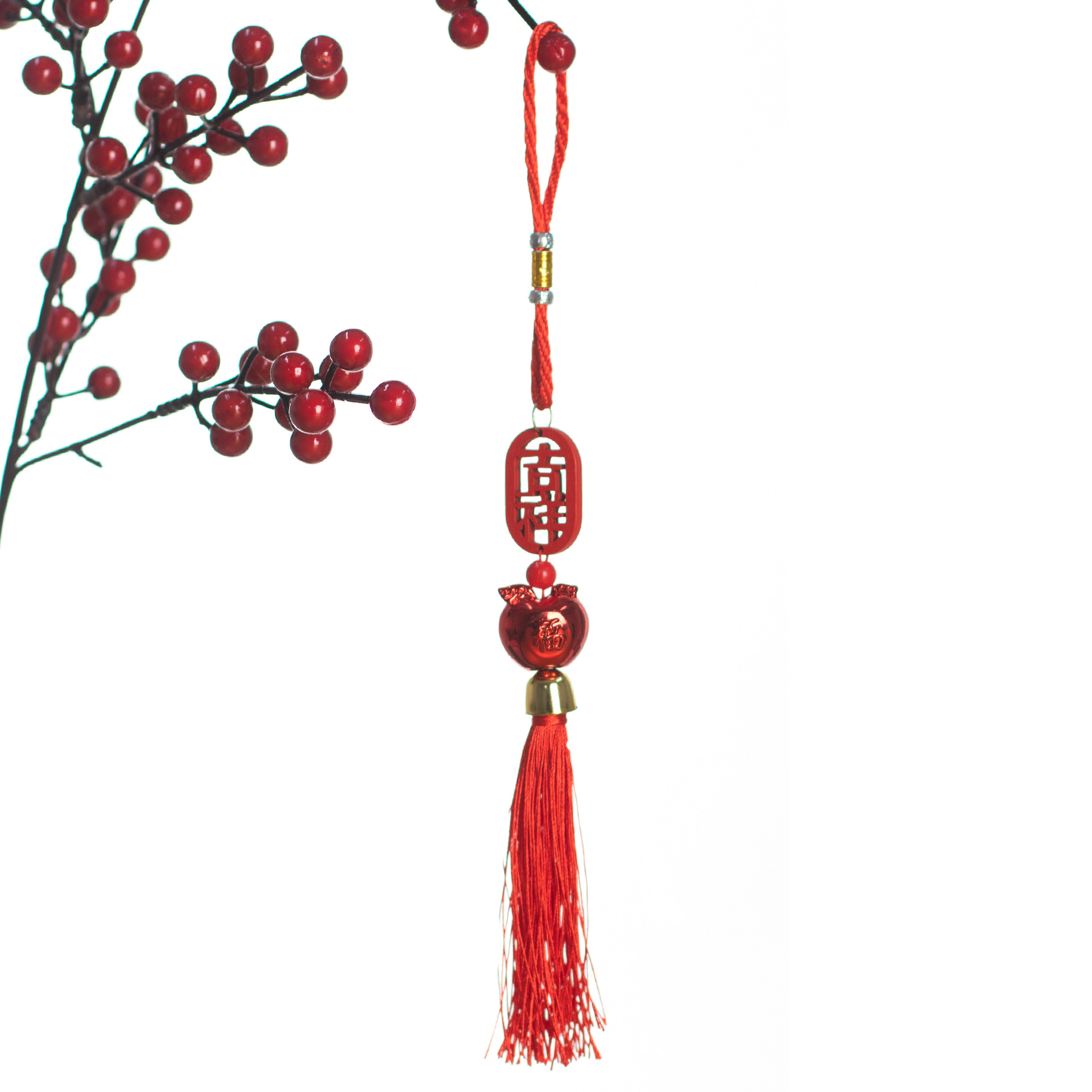 Año Nuevo bambú pequeño colgante linterna hecha a mano DIY material de cuerda colorida linterna Festival de Primavera auspiciosa escoba colgante