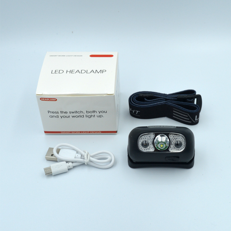 2024 nuevo faro de pesca súper brillante y ultraligero, larga duración de la batería, luz de sensor de pesca nocturna montada en la cabeza LED