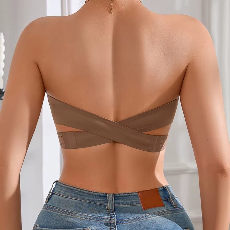 ストラップレスサイドバックルブラジャー露出防止小胸プッシュアップたるみ防止下着女性クロスボーダーホットスタイル工場ドロップシッピング|undefined