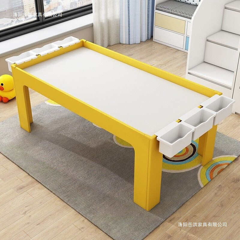 Children's Multifunctional Building Block Table with Large Pieces for Boys and Girls, Large Size Wooden Toy Table Children's Multifunctional Building Block Table with Large Pieces for Boys and Girls, Large Size Wooden Toy Table