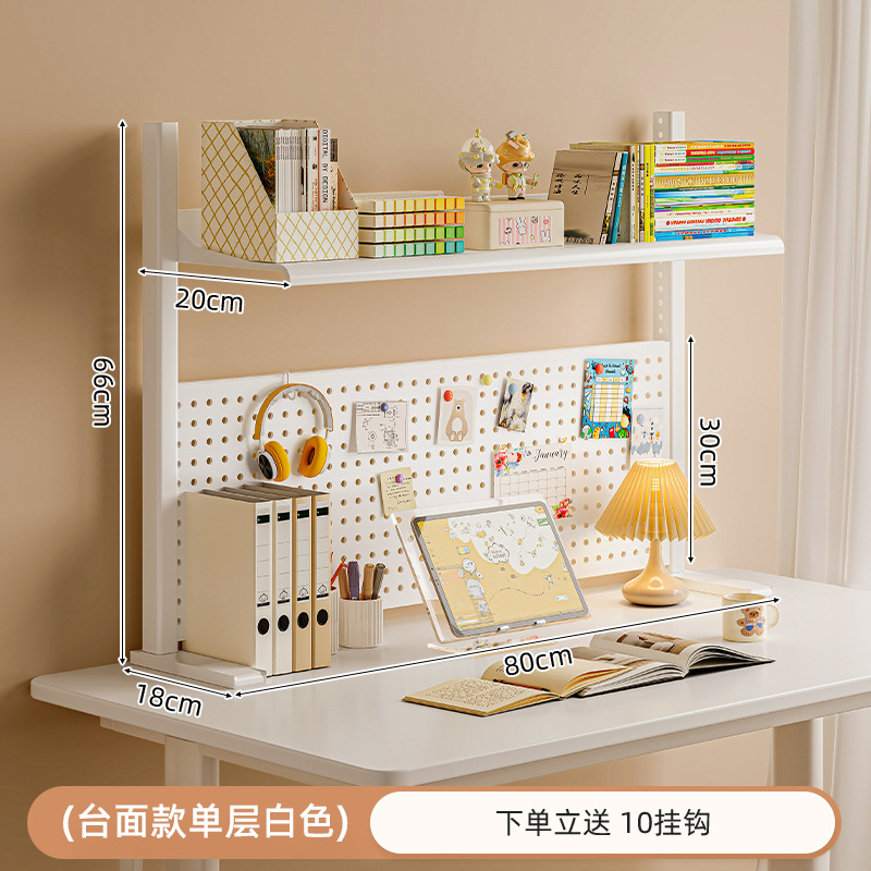 Estante de escritorio estante de escritorio estante de hierro forjado multicapa estante de exhibición para estudiantes