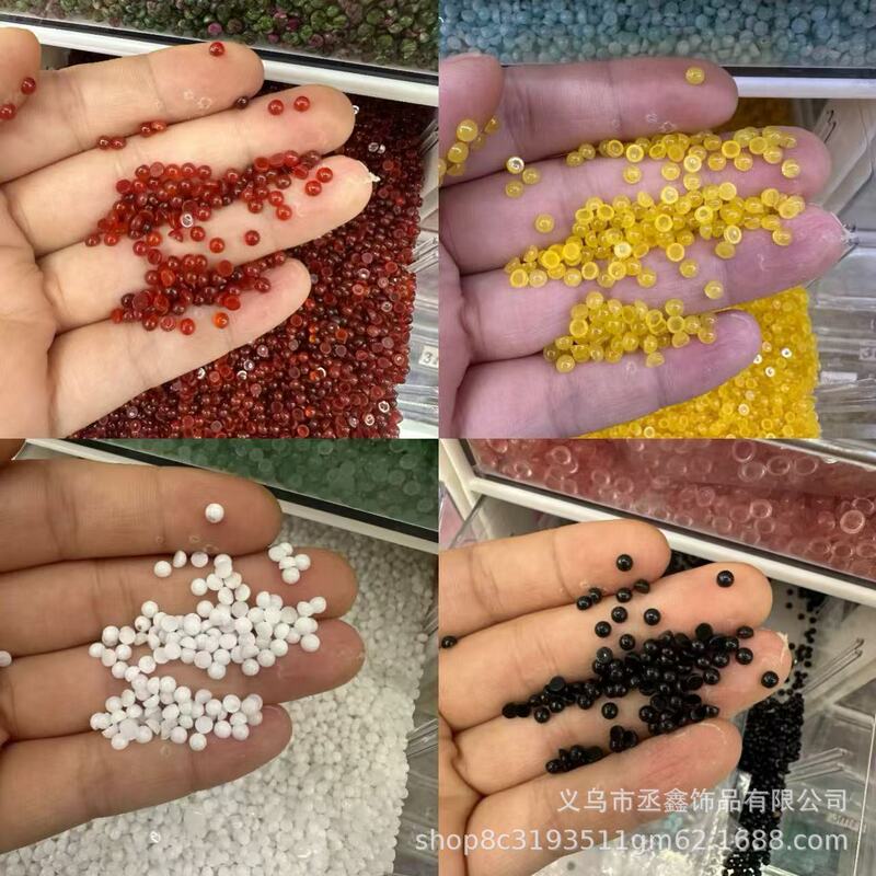 New 2mm round semicircle natural stone ring surface semicircle DIY stone patch bare stone half surface ear studs Accessories Wholesale