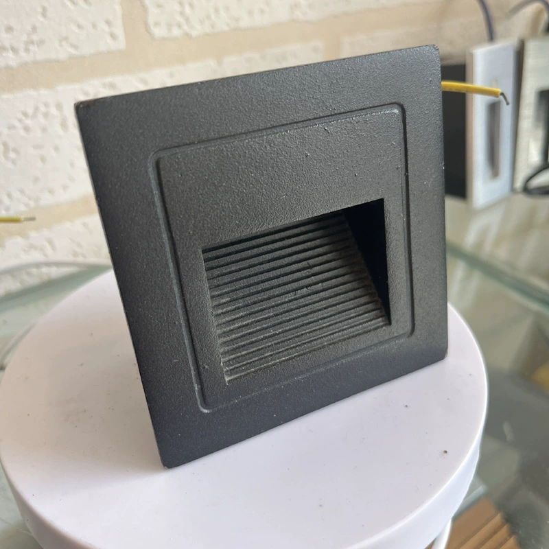 Светодиодный уличный встраиваемый ножной светильник, угловой светильник, внутренний ступенчатый светильник, светильник для прохода здания, алюминиевый корпус 86*86*50 м