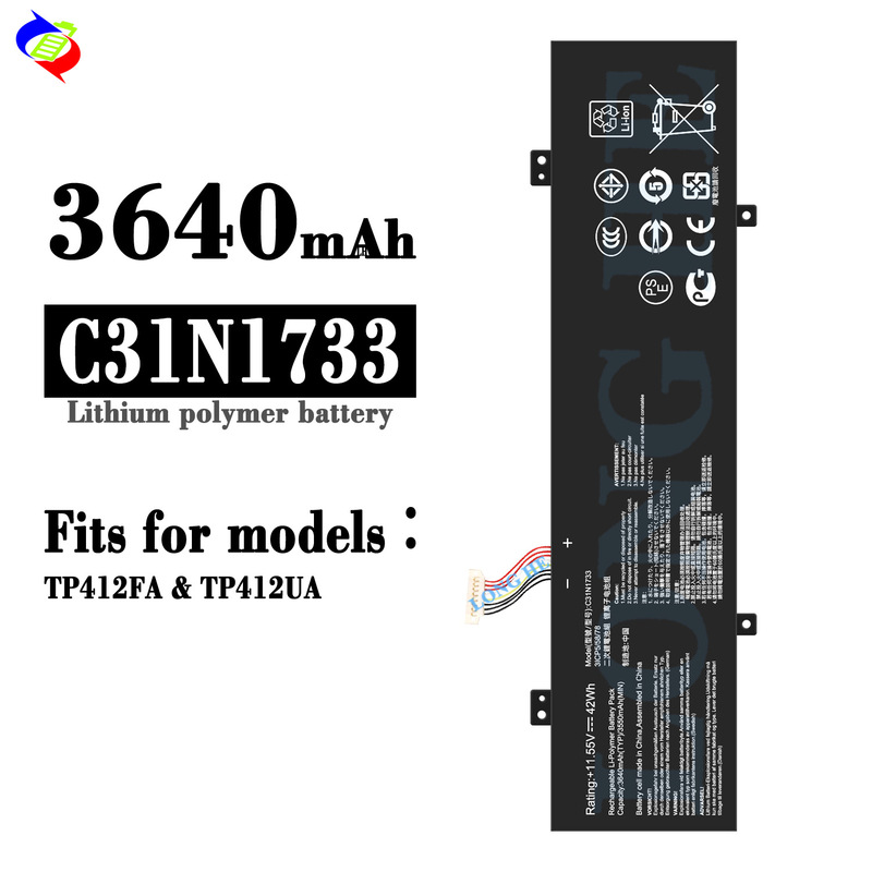 Suitable for Asus Tp412Fa/Tp412Ua Notebook Battery C31N1733 Factory Direct Sales Wholesale 3640Mah Suitable for Asus Tp412Fa/Tp412Ua Notebook Battery C31N1733 Factory Direct Sales Wholesale 3640Mah