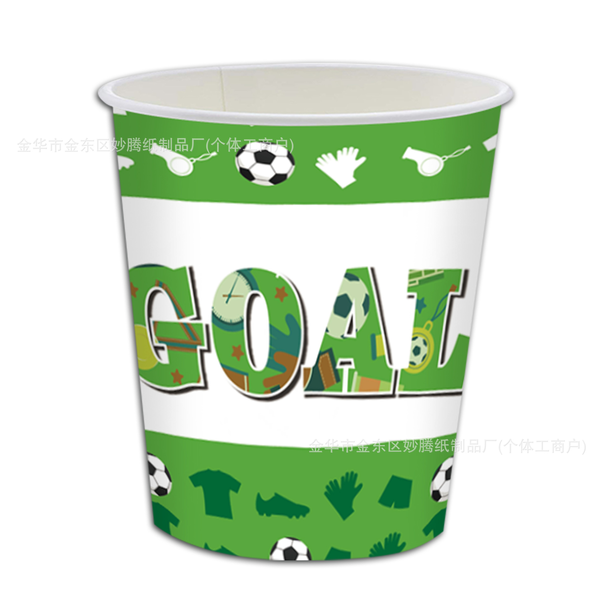 Ventas transfronterizas calientes de nuevo tema de la Copa del Mundo de fútbol cubiertos de papel tazas de papel toallas de papel conjunto de bandeja de papel desechable