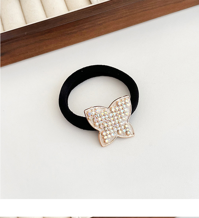 Women's Simple Style Geometric Nylon Inlay Artificial Pearls Rhinestones Hair Tie display picture 6