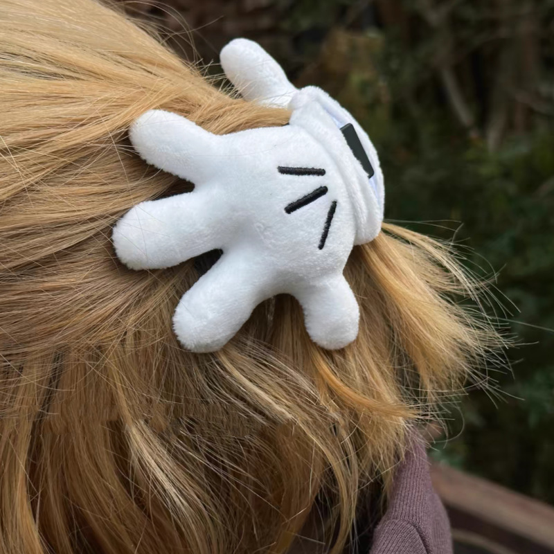 2503275 (1) 手掌抓夹 夸张可爱毛绒发夹 创意个性