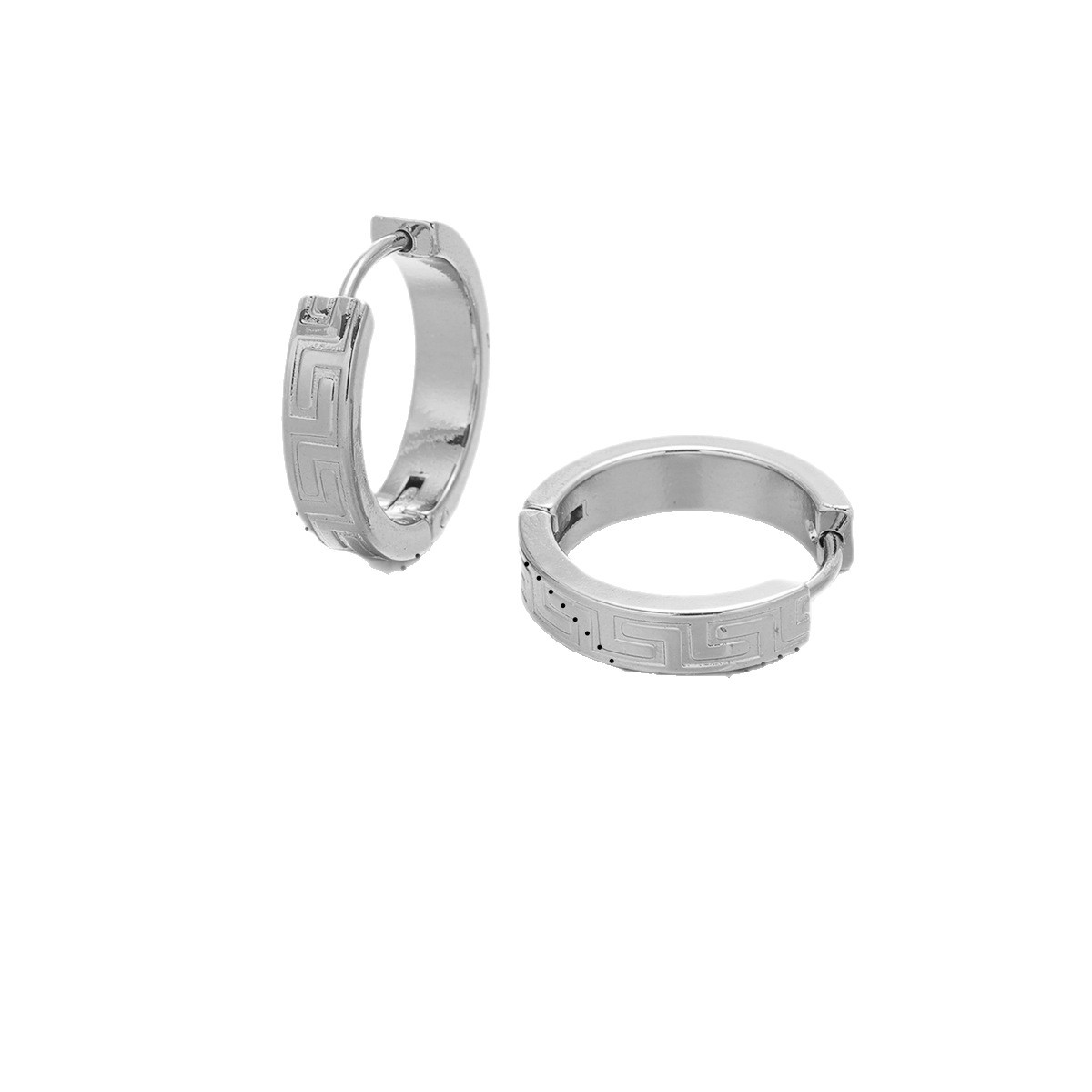 TENA Europa y América pendientes de acero inoxidable vacaciones nicho de diseño de textura de acero de titanio ligero lujo de alta calidad joyas para los oídos