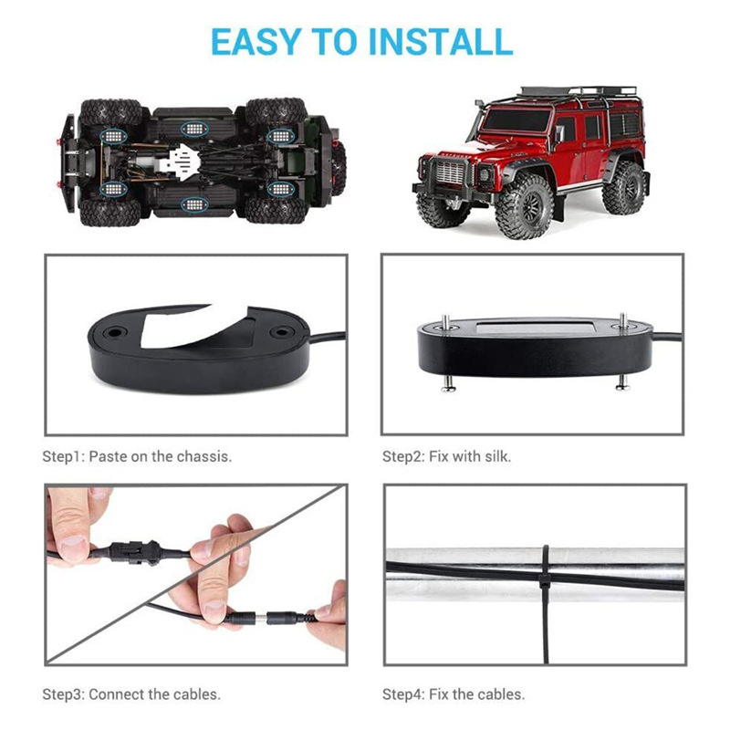 Cross-border explosions car RGB chassis light colorful app control Bluetooth chassis light LED off-road vehicle voice control music