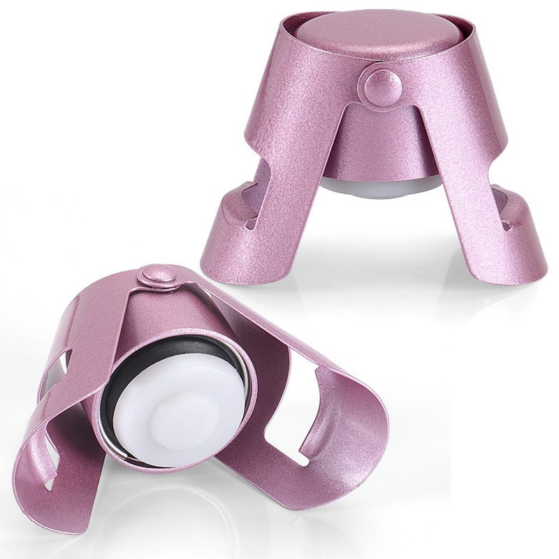 스프레이 페인트 연한 보라색 스테인리스 스틸 샴페인 스토퍼 - 짧은 캡