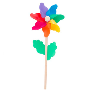Children's Colorfulful Small Windmill Decoration Outdoor Rotating Wholesale Kindergarten Baby Toys Baby Large Windmill Colorfulful