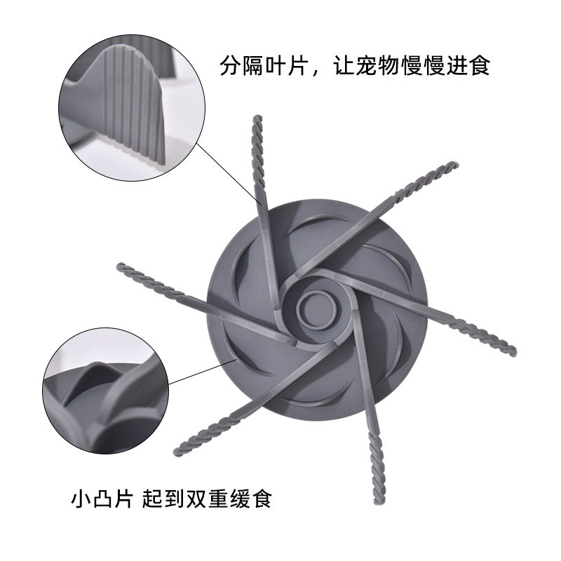 Amazon transfronteriza ventosa giratoria Slow Food Bowl corte mascota lamiendo estera perro gato de silicona tazón de comida lenta