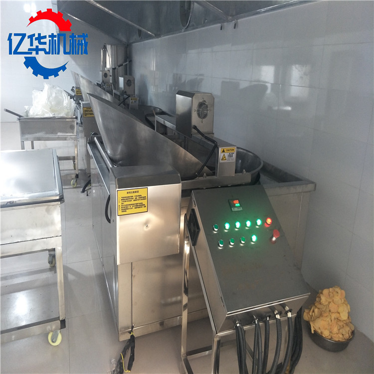 全自动鸡翅油炸锅 圆形搅拌鸡爪油炸设备 蜜三刀油炸机器厂家直供