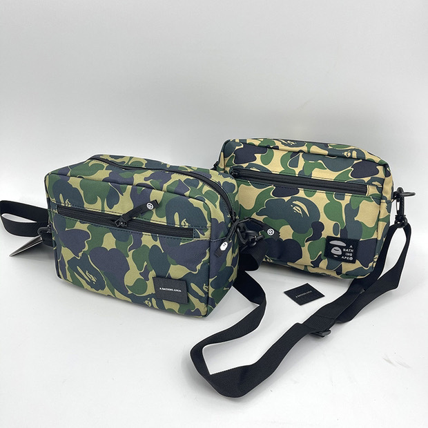 Japanese Miscellaneous Appendix Bag Ape Trendy Brand Single Shoulder Casual Crossbody Bag Camouflage Ape Tote Bag Handheld Square Bag Versatile Bag