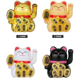 新 款太阳2寸风水招财猫摆件装饰品批发源头工厂办公桌解压摆件
