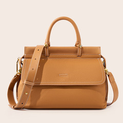 嚴選大容量女包頭層牛皮包包2024新款單肩斜挎包包真皮郵差公文包