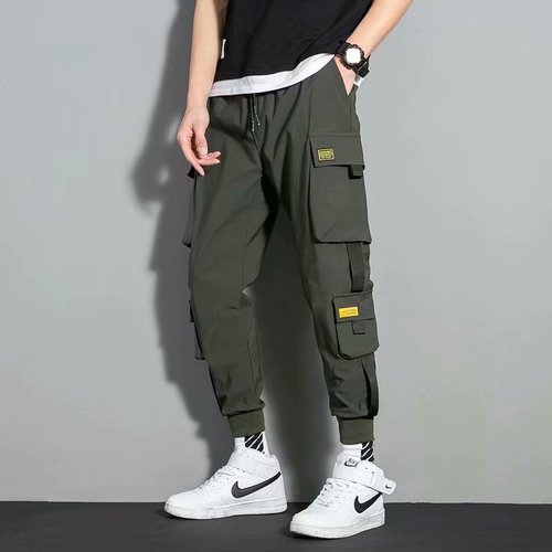 Men's work pants summer thin working pants men's fat loose large size sports pants men's casual pants 