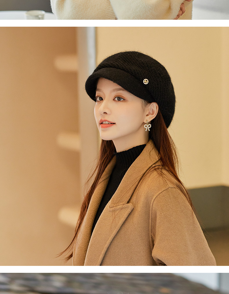 Gestrickte Damen Schiebermütze Mit Ohrenschutz Und Samtfutter_voghion.com